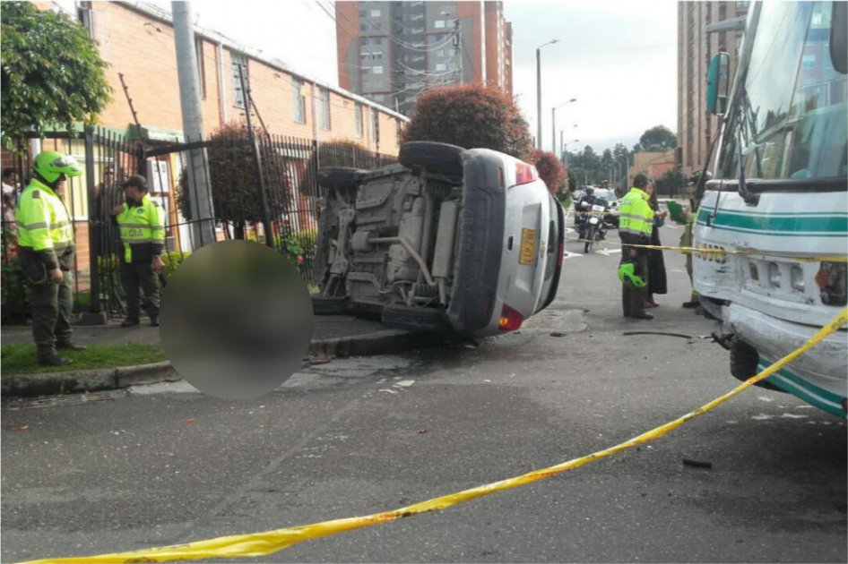 Accidente entre vehículo particular y ruta deja un muerto en noroccidente de Bogotá