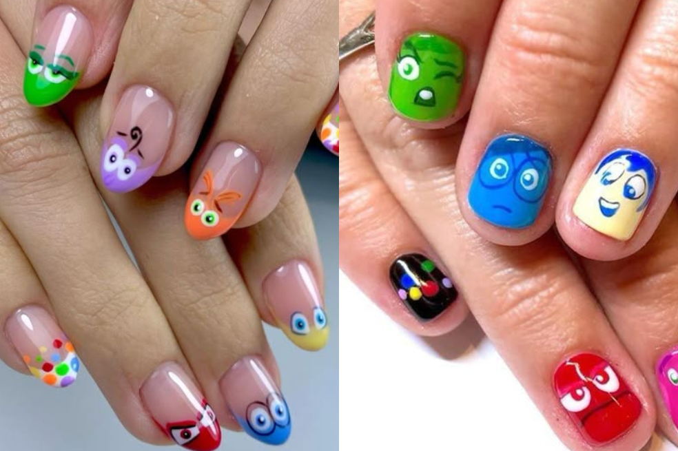Si el disfraz de tu hija es de intensamente, estas son las uñas indicadas para ti.