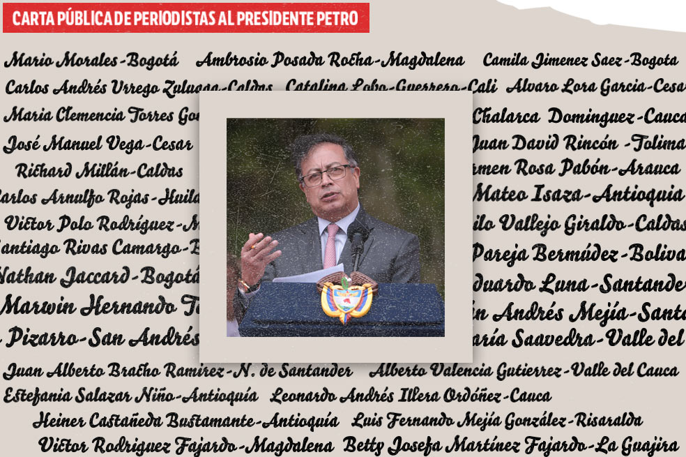 Carta pública de periodistas al presidente Petro
