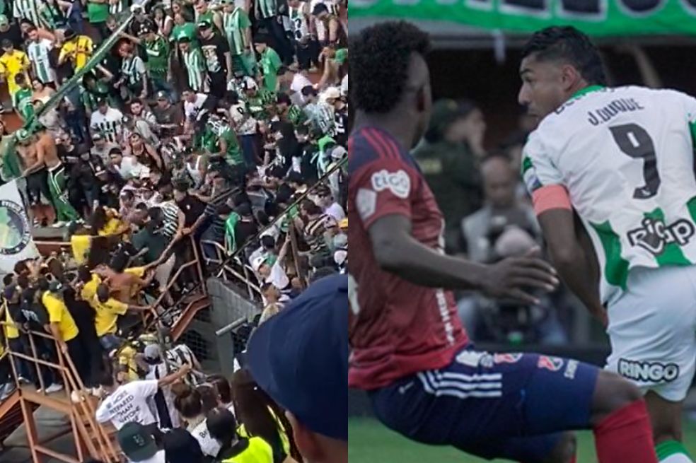 Violencia de los hinchas de Nacional obligó a terminar el partido que DIM ganaba 5-0