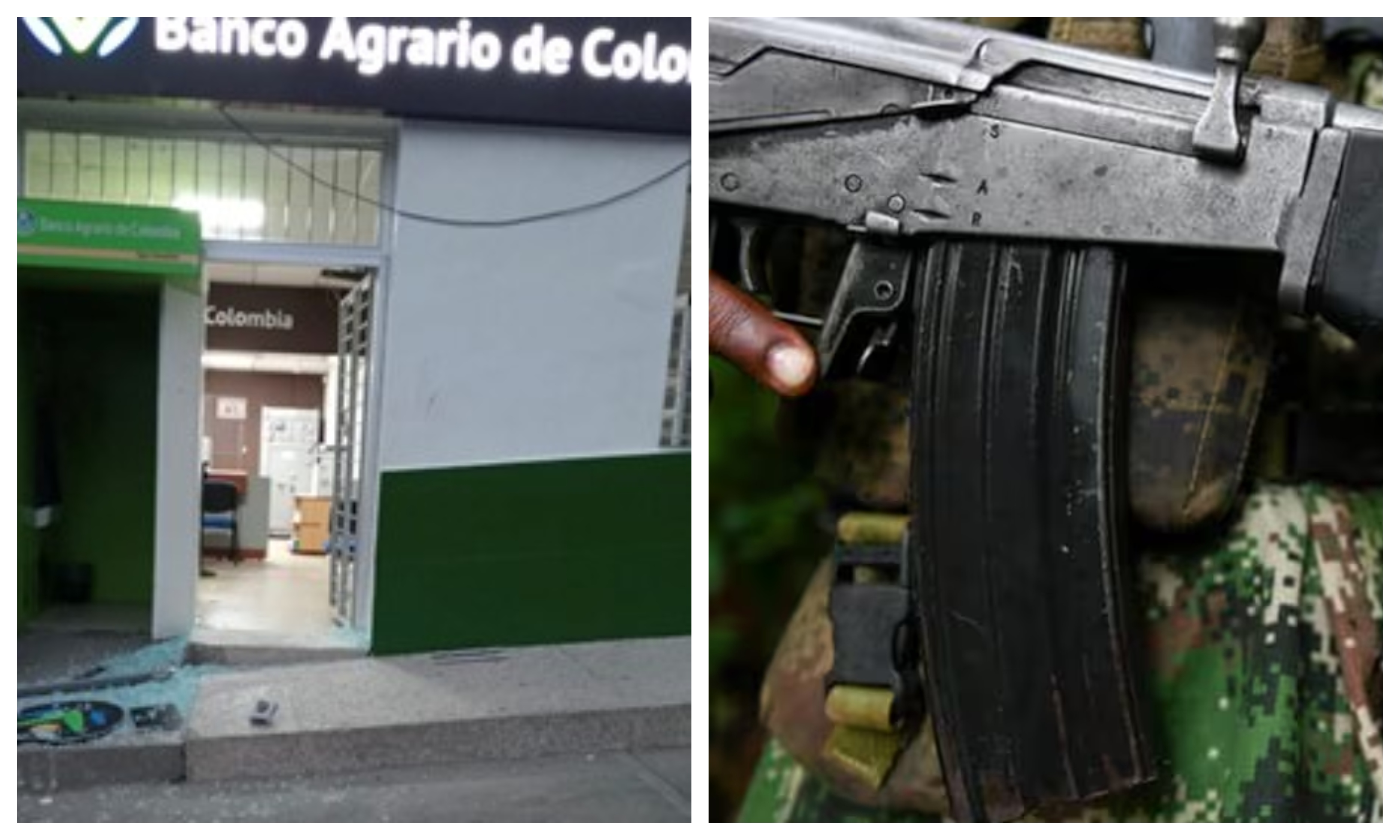 Delincuentes casi se llevan la bóveda del Banco Agrario de San Sebastián (Cauca)