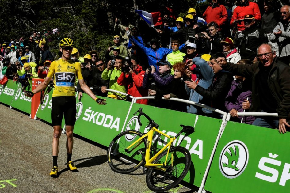 Chris Froome sufrió un accidente en el Tour de Francia. Foto: AFP