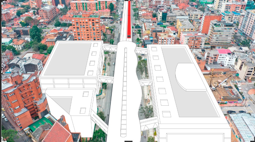 Así se verá una estación del metro sobre la avenida Caracas.
