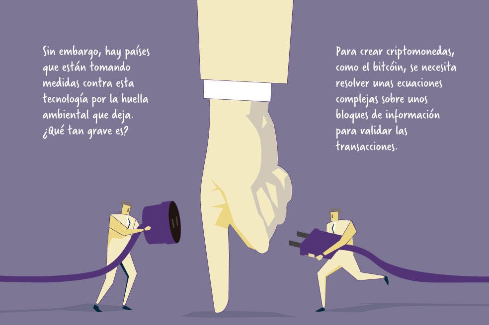 El bitcóin deja una huella ambiental.