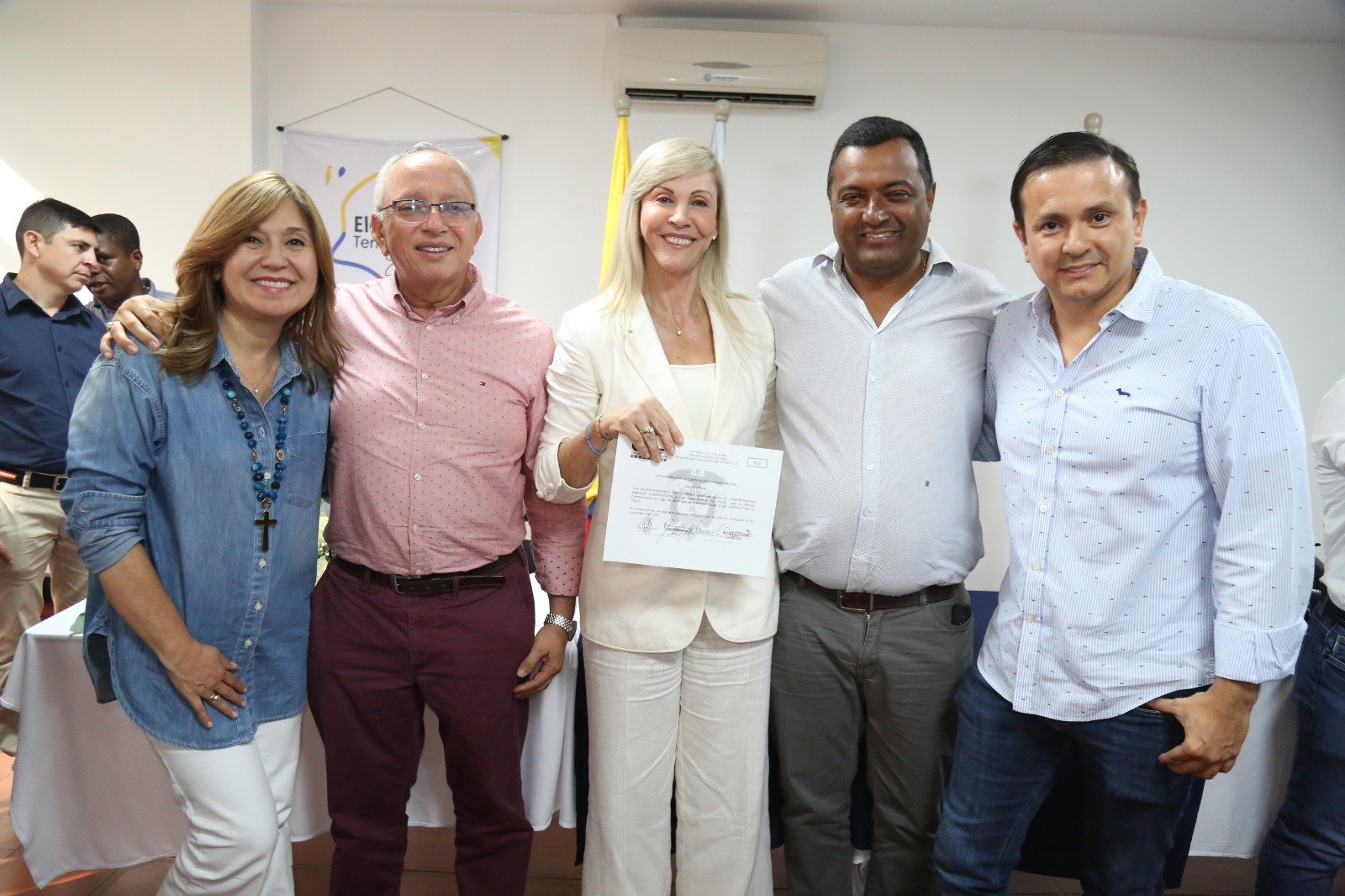 Bancada del Valle Partido de la U: Norma Hurtado, Jorge Eliécer Tamayo, Dilian Francisca Toro, Víctor Manuel Salcedo y Juan Carlos Garcés.