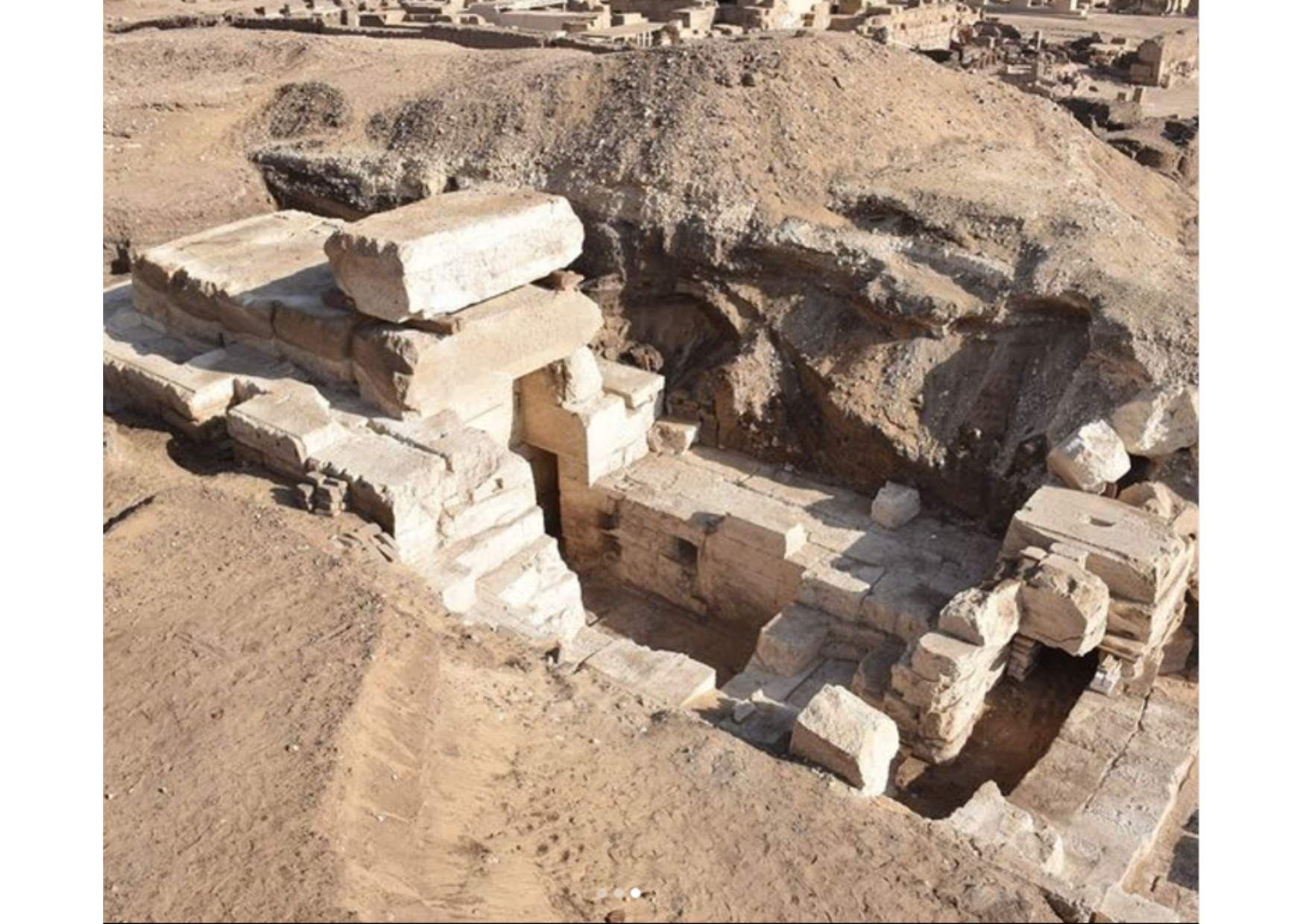El descubrimiento se hizo en la región de Sohag, cerca al Gran Templo de Atrebus.