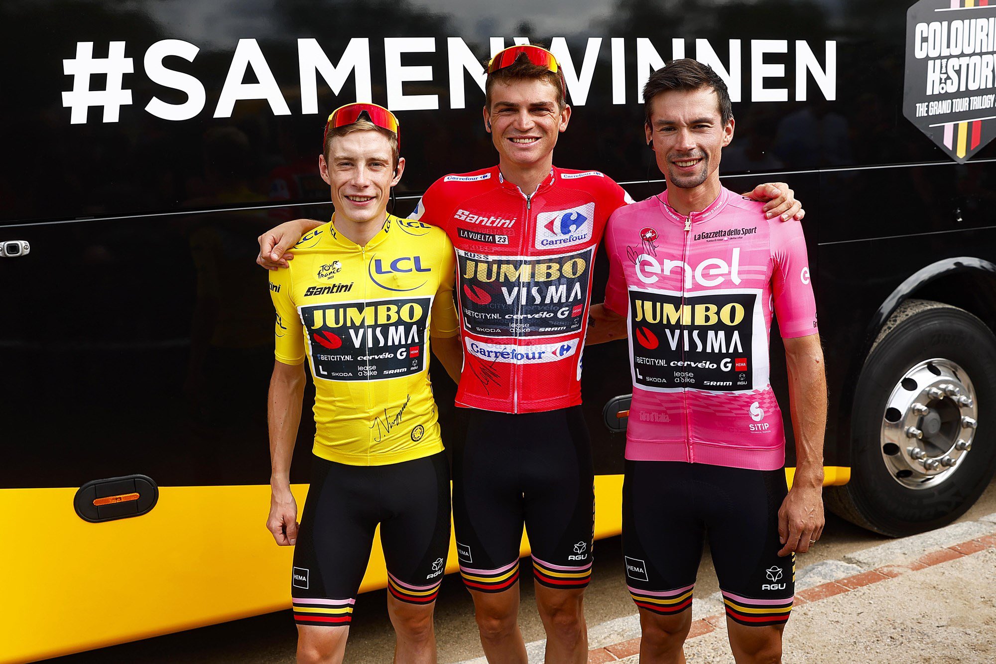 Los campeones de la Vuelta a España 2023.