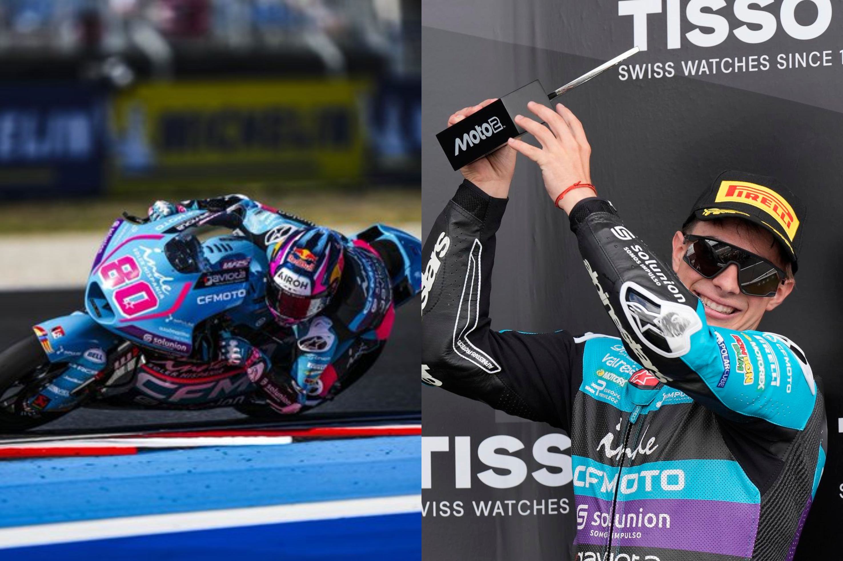 ¡David Alonso hizo historia! Ganó su primera carrera en la Moto2: mire en video