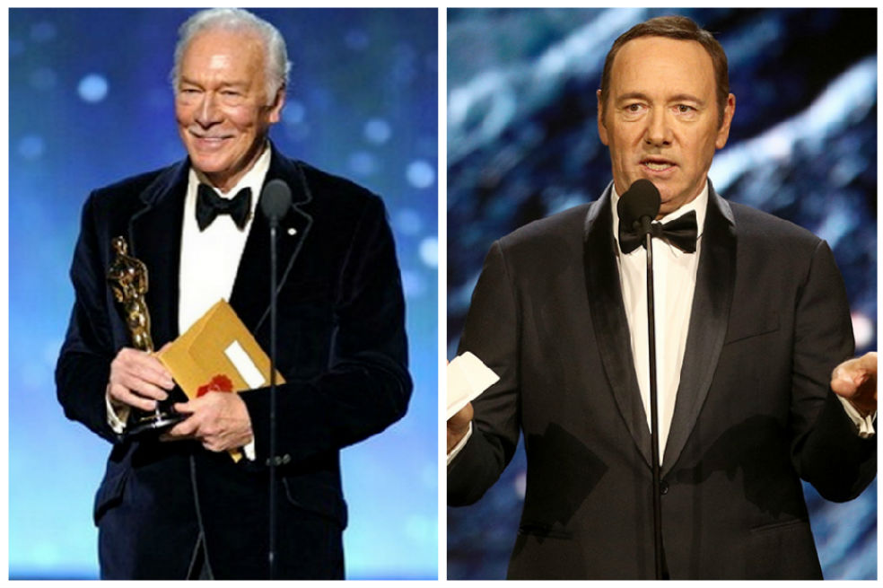 El actor Christopher Plummer (Foto: tomada de www.christopherplummer.eu) y Kevin Spacey (Foto: AFP)