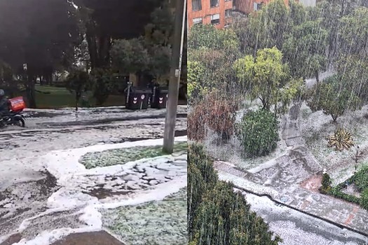 Bogotá de blanco: así se vivió la granizada que cubrió varias zonas de la ciudad