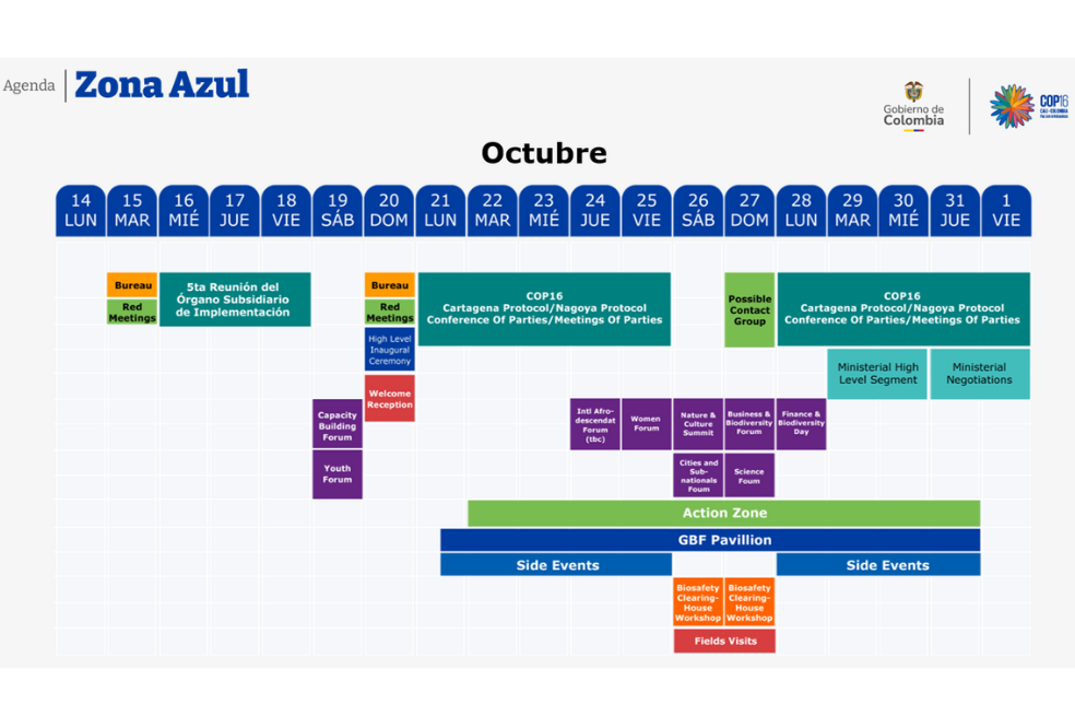 Agenda Zona Azul COP16.