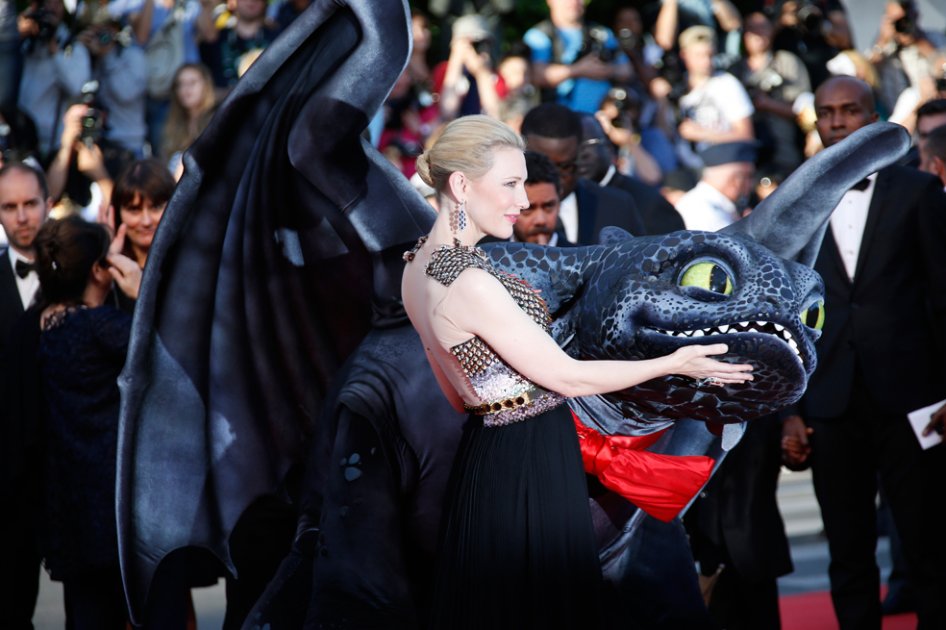 Cate Blanchett en el estreno de "Cómo entrenar tu dragón 2".