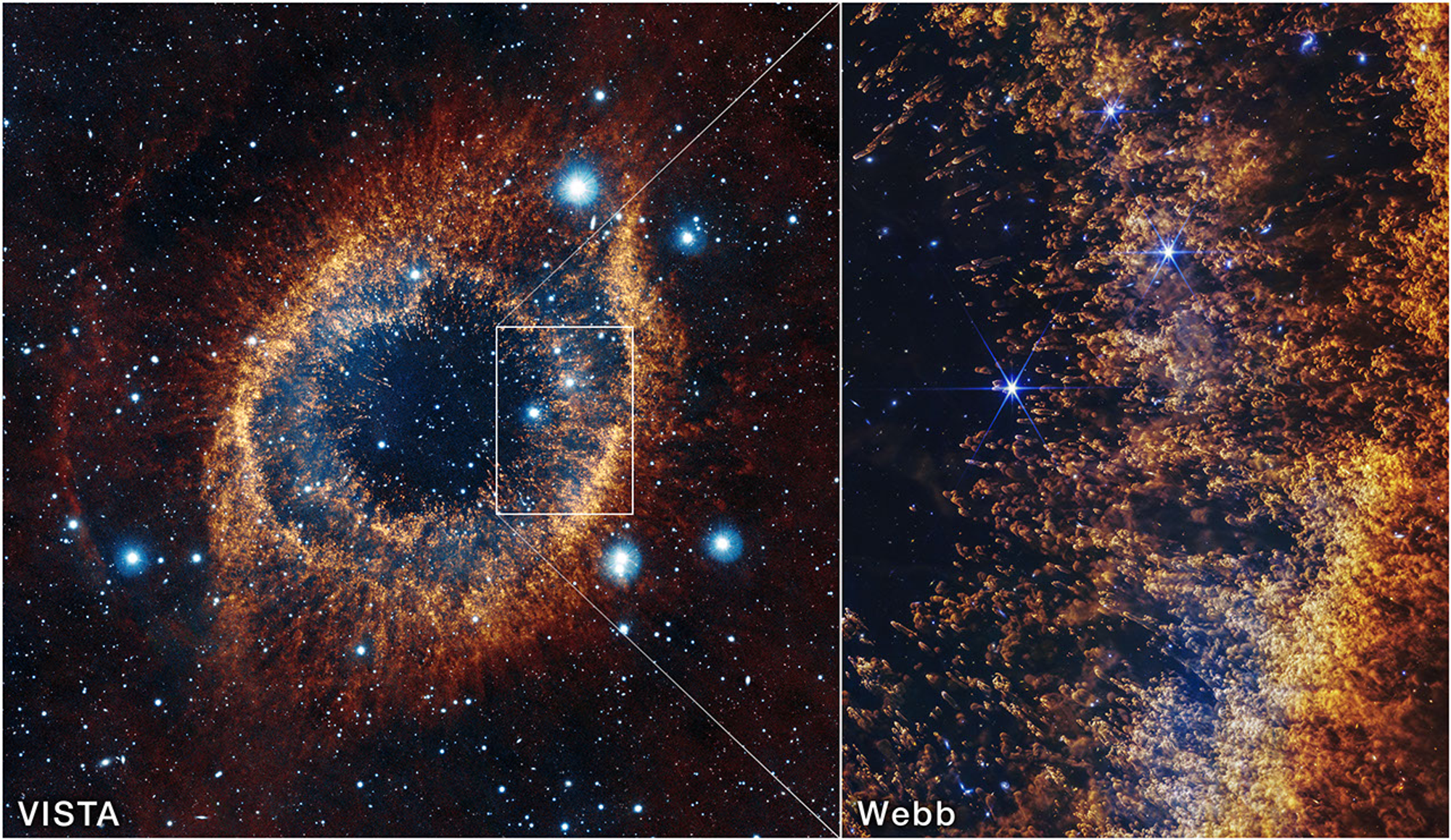 Telescopio James Webb capturó la imagen más detallada del “Ojo de Dios”.