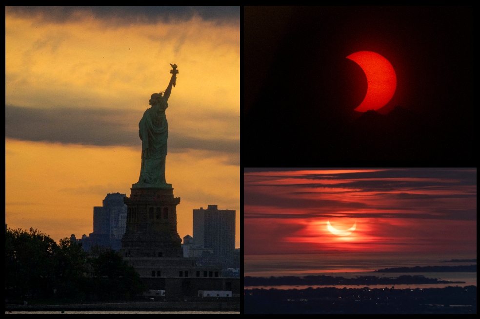 Eclipse Solar: las impresionantes fotos que dejó el primer eclipse del 2021