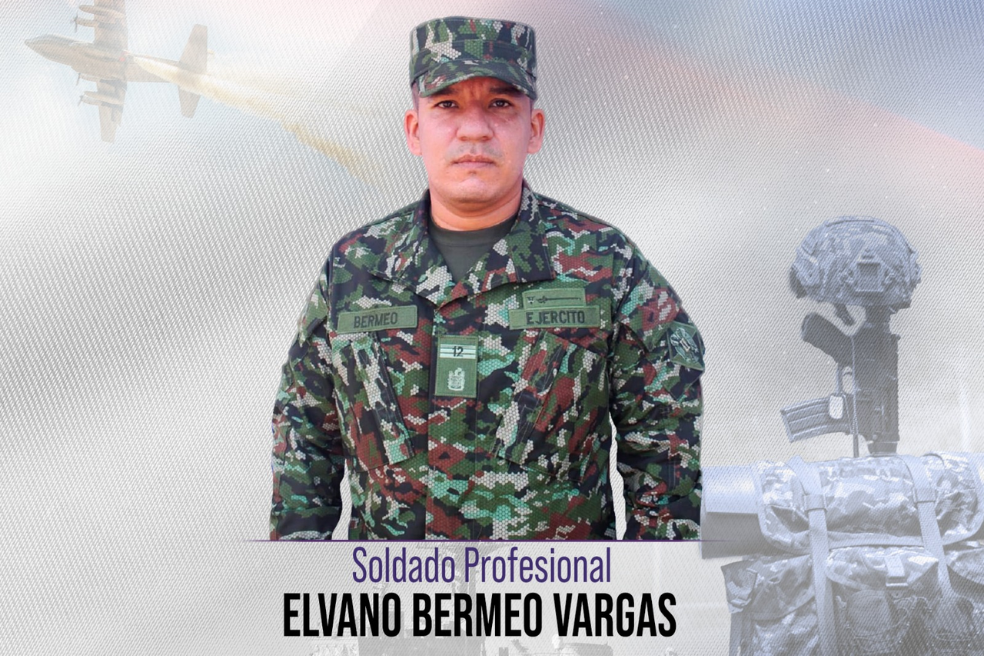 El soldado Elvano Bermeo Vargas fue atacado por un francotirador del Eln cuando adelantaban labores de seguridad en Villa del Rosario (Norte de Santander).
