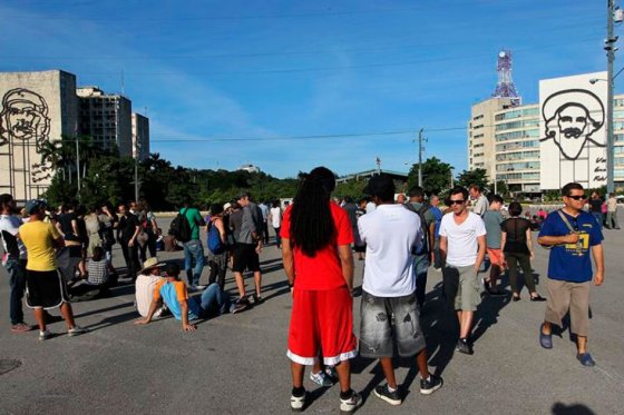 Varias personas se congregaron en la Plaza de la Revolución de La Habana (Cuba). /EFE