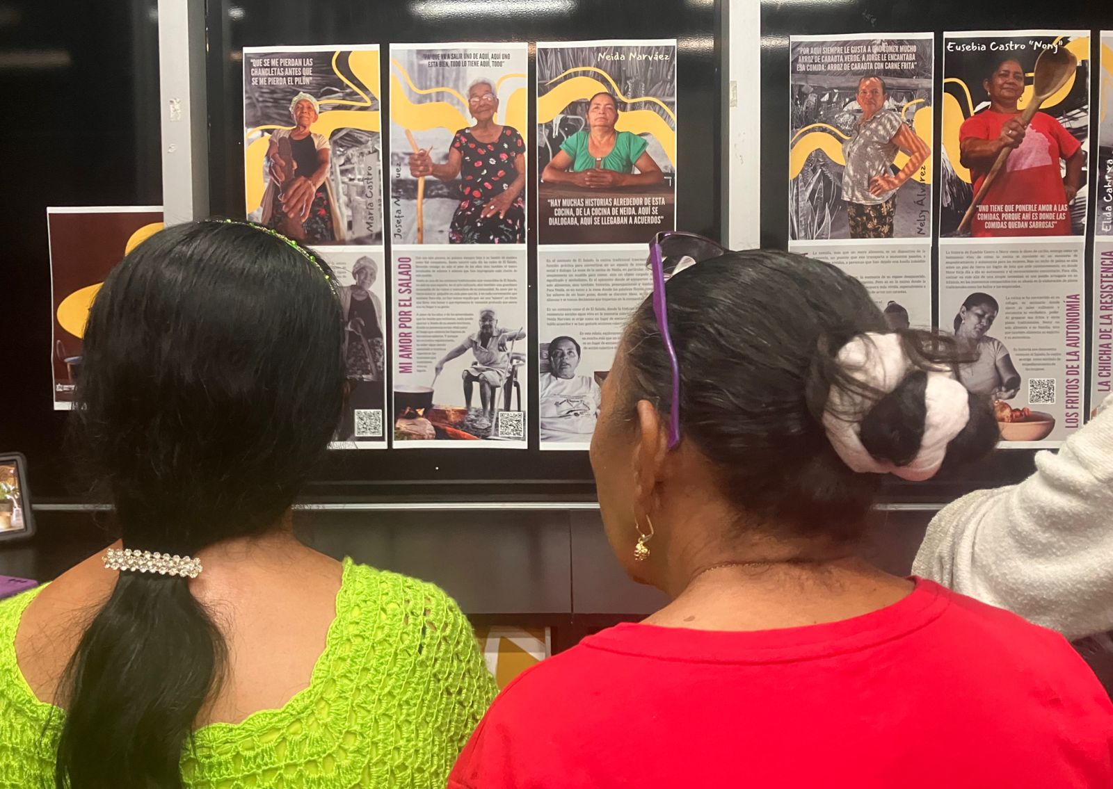 Vista de la exposición sobre el proceso de investigación "Sabores de Paz con Memoria".