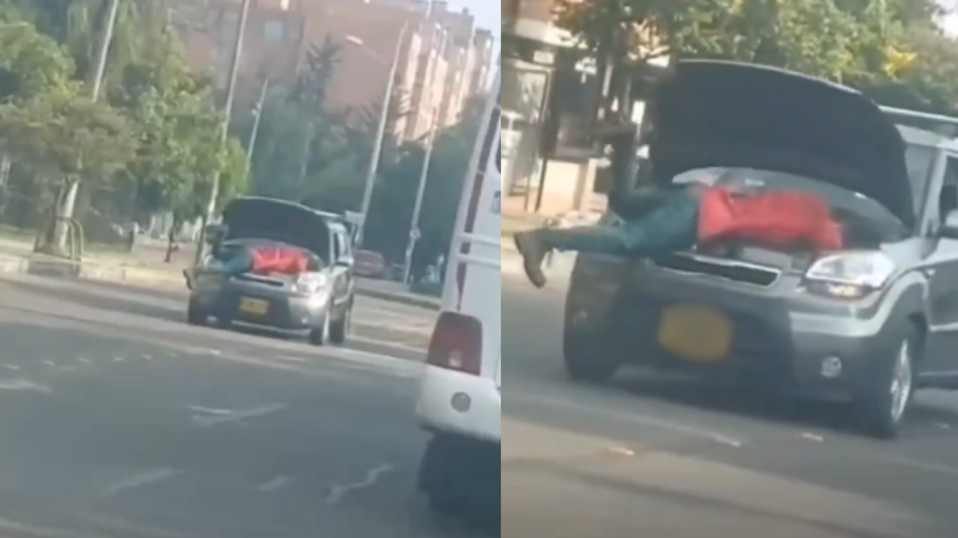 Mecánico se hizo viral tras arreglar un carro en movimiento en Bogotá