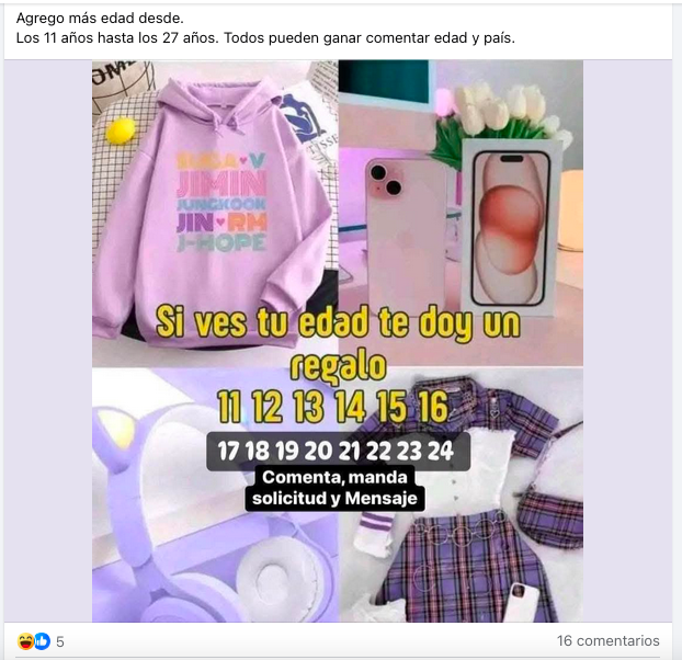 Se desconoce si son estafas o si piden contenido sexual explícito a cambio.