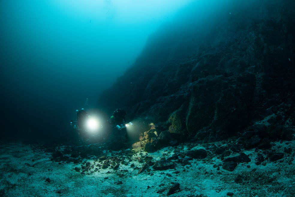Expedicionarios de National Geographic recorren las profundidades del Santuario de Flora y Fauna de Malpelo, en el Pacífico Colombiano. / Foto: Manu San Félix - National Geographic.
