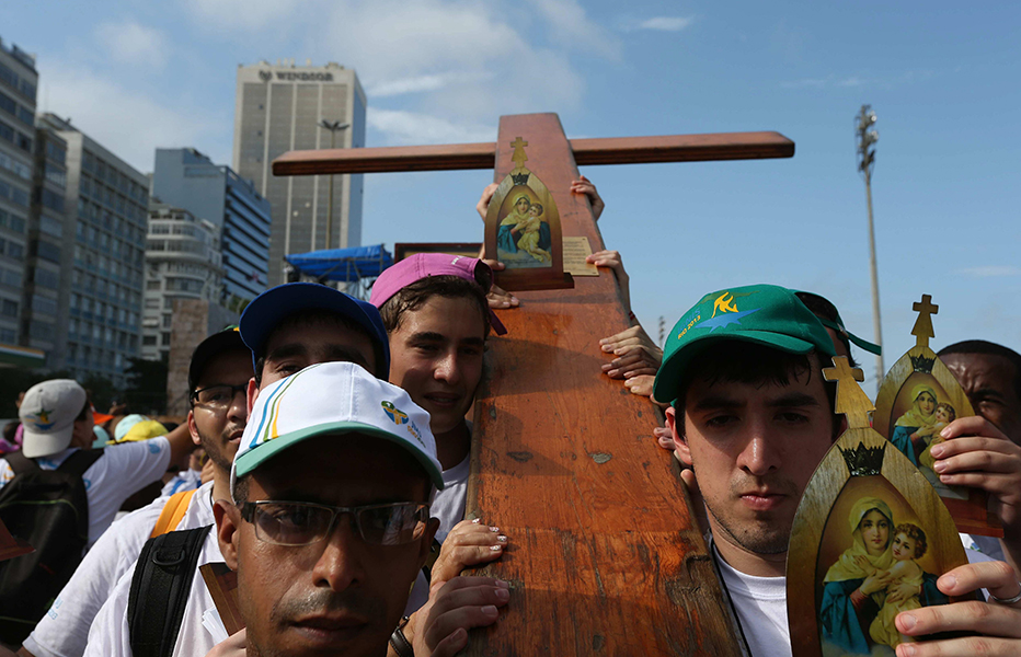 Las postales de la llegada del papa Francisco a Rio de Janeiro