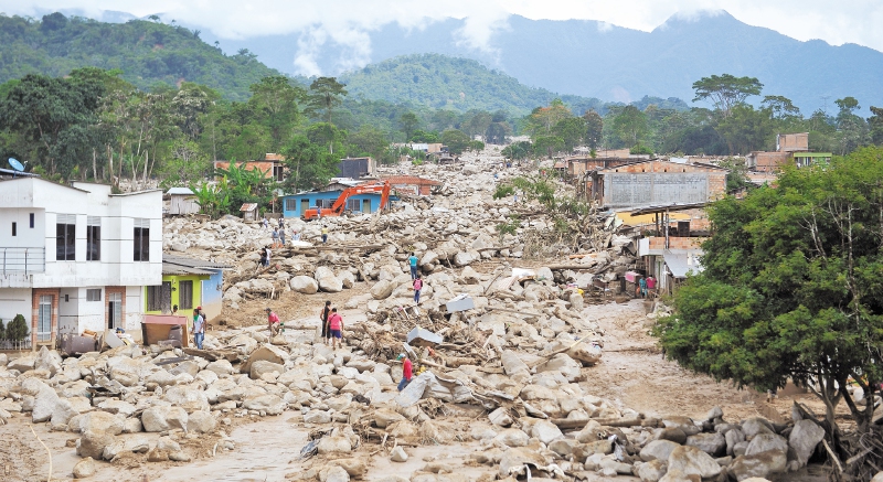 El desbordamiento de ríos y quebradas en Mocoa ocasionó una avalancha torrencial que arrasó con 36 barrios de la ciudad . / Gustavo Torrijos.