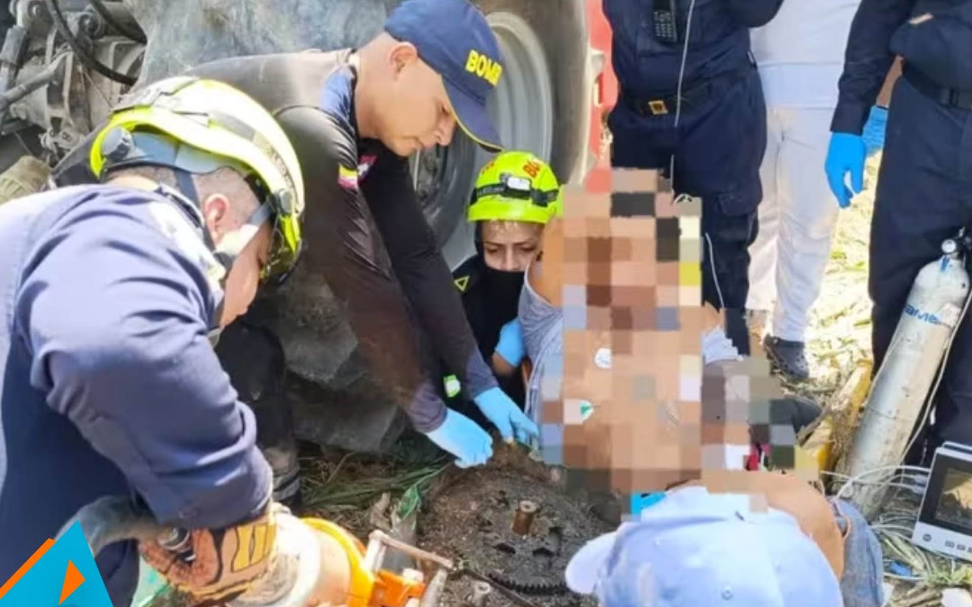 Hombre perdió una pierna luego de quedar atascado en picadora de maíz