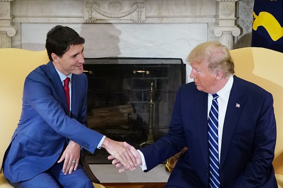 Justin Trudeau, primer ministro de Canadá, llegó a la Casa Blanca a reunirse con el mandatario norteamericano, Donald Trump.  / AFP