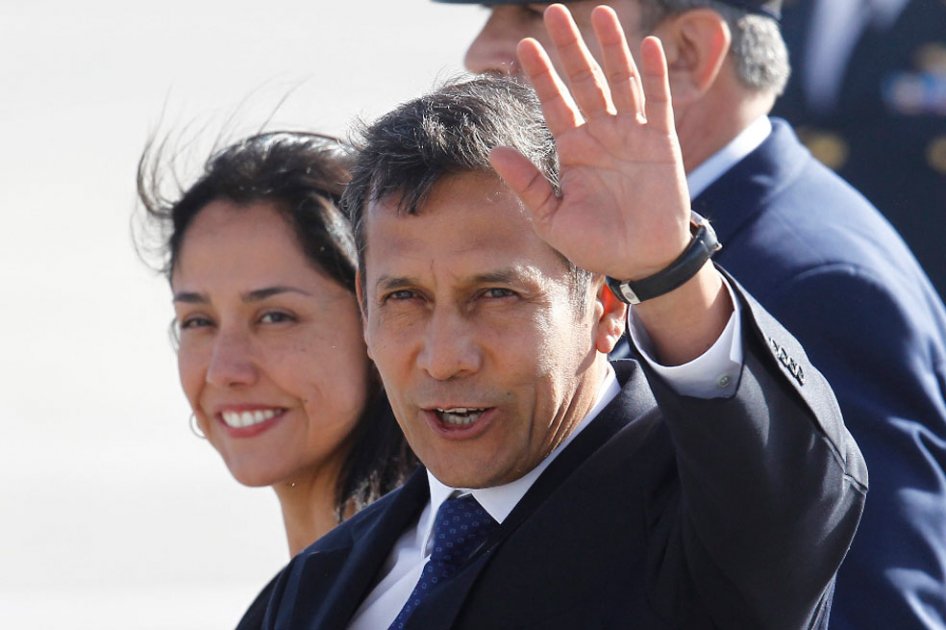  El presidente de Perú, Ollanta Humala (d), y su esposa Nadine Heredia. 