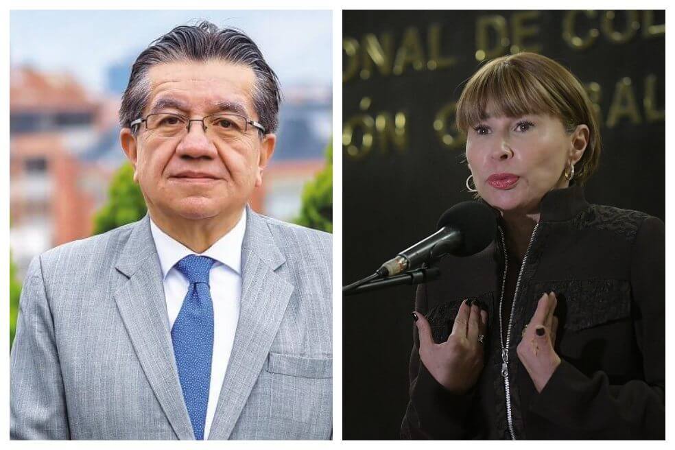 Ministros Fernando Ruiz y Alicia Arango, dan preocupante información sobre el estado de las ayudas para el Pacífico para afrontar el nuevo coronavirus.  / Cortesía Ministerio de Salud y del Interior