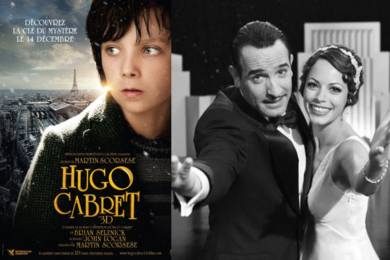 Hugo y El artista grandes ganadoras en los Oscar