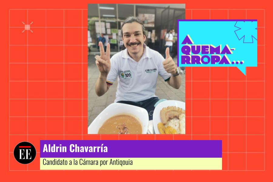 A Quemarropa con Aldrin Chavarría, candidato a la Cámara por Antioquia