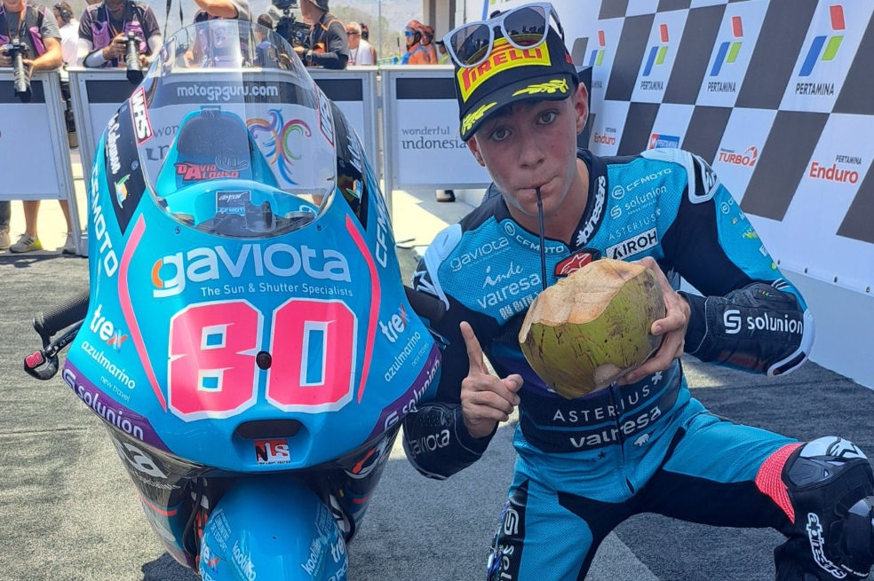 Espectacular victoria de David Alonso en el Gran Premio de Indonesia de Moto 3