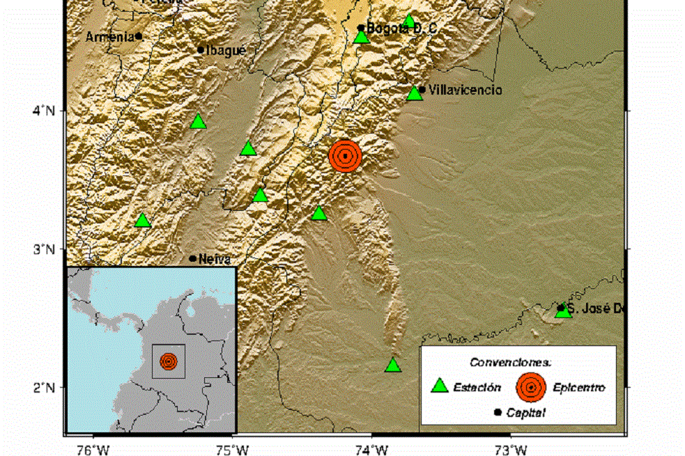 Sismo de magnitud 4,4 se registró en la madrugada de este lunes