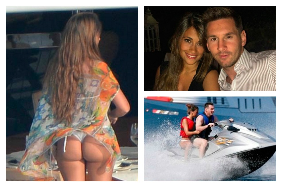 La novia de  Lionel Messi, con una cola que le da la vuelta al mundo