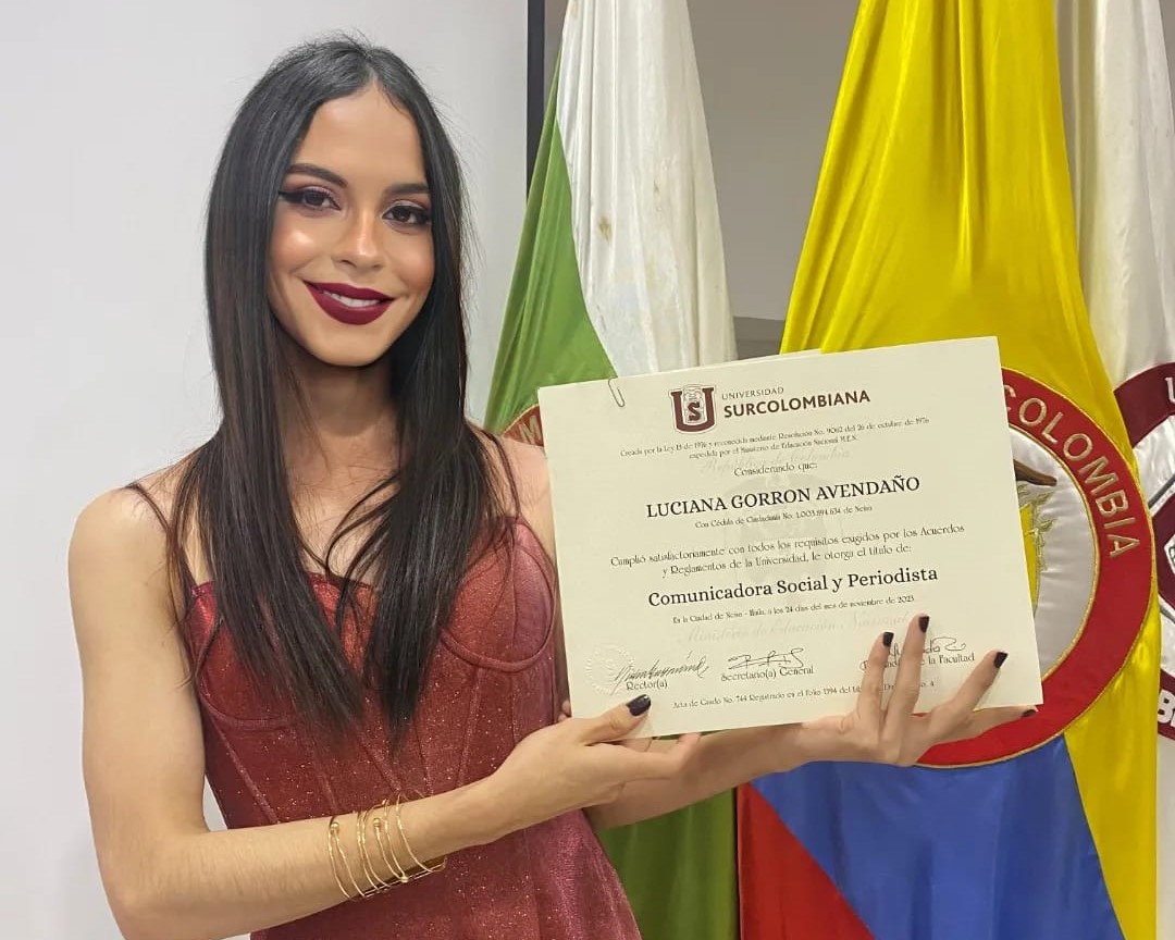 Luciana Avendaño, la primera mujer trans en graduarse como comunicadora en Neiva