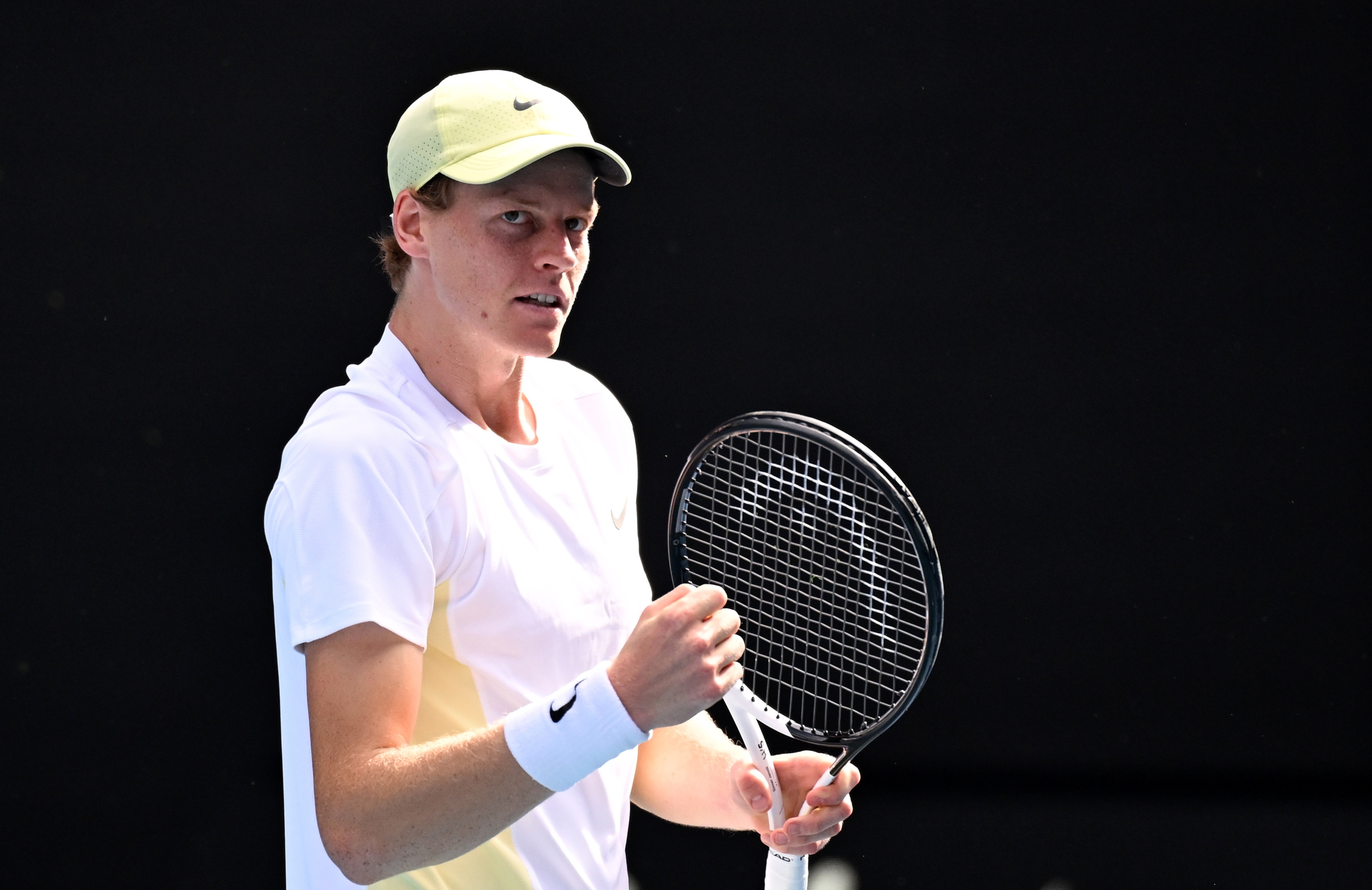 MELBOURNE (Australia), 15/02/2025.- (FILE) - Jannik Sinner of Italy celebrates after winning his round 4 match against Holger Rune of Denmark during the 2025 Australian Open at Melbourne Park in Melbourne, Australia, 20 January 2025 (re-issued 15 February 2025). The World Anti-Doping Agency (WADA) on 15 February 2025 confirmed it reached a case resolution agreement with Italian tennis player Jannik Sinner in which Sinner accepts a three-month period of ineligibility for an anti-doping rule violation in March 2024. (Tenis, Dinamarca, Italia) EFE/EPA/JAMES ROSS AUSTRALIA AND NEW ZEALAND OUT