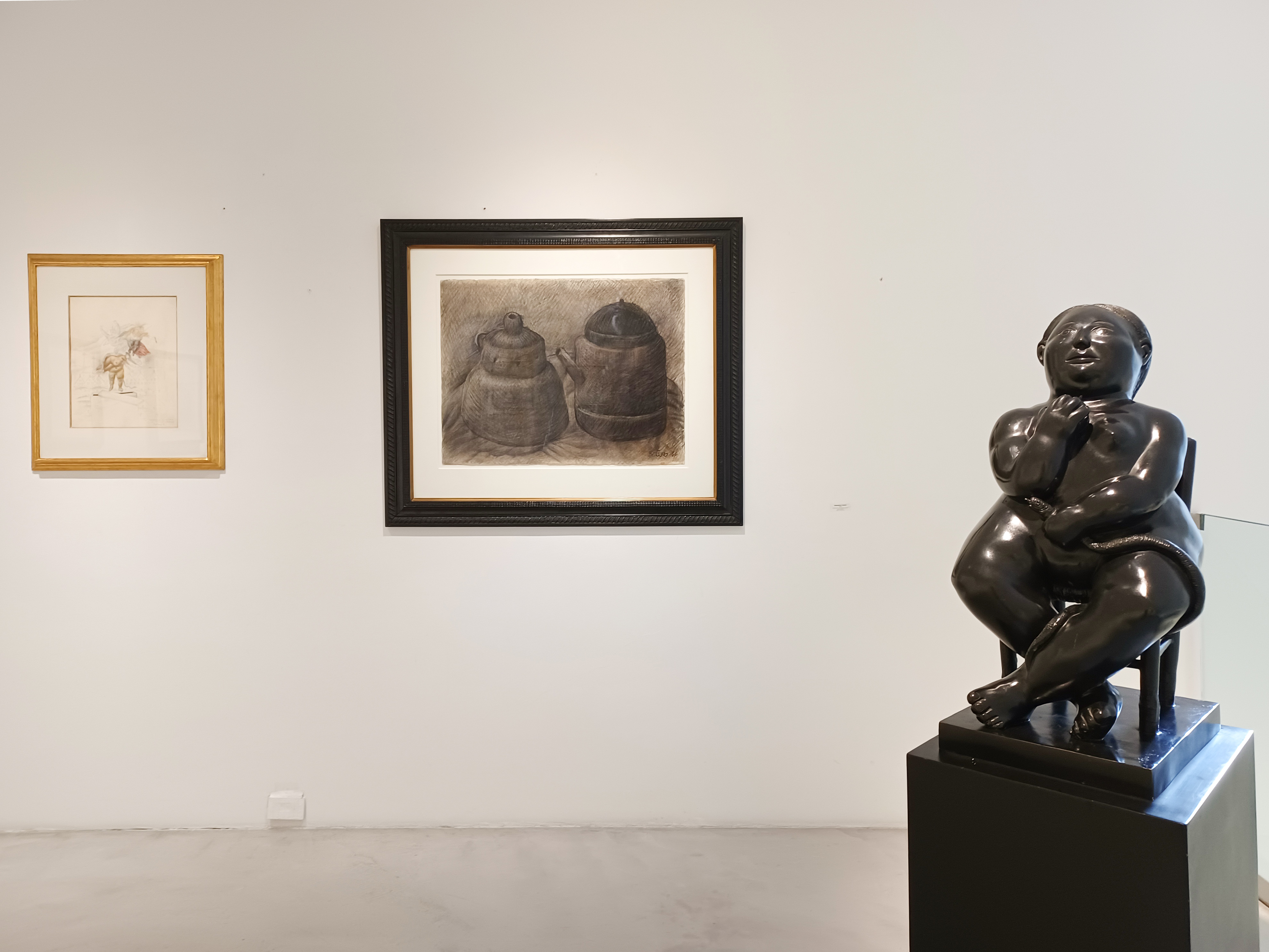 Muestra de algunas de las obras de Fernando Botero, exhibidas en la Galería El Museo.