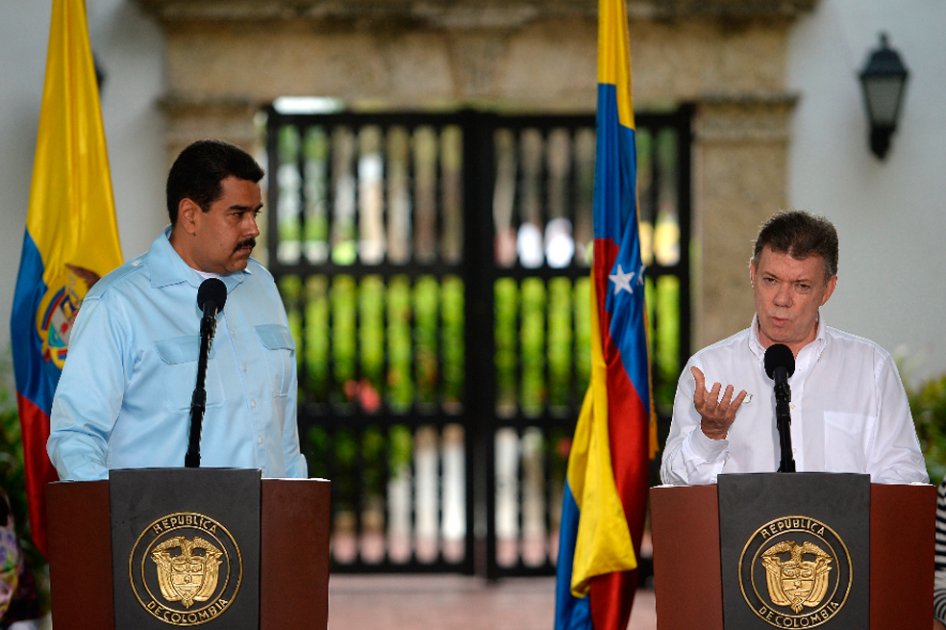 Nicolás Maduro y Juan Manuel Santos en Cartagena.