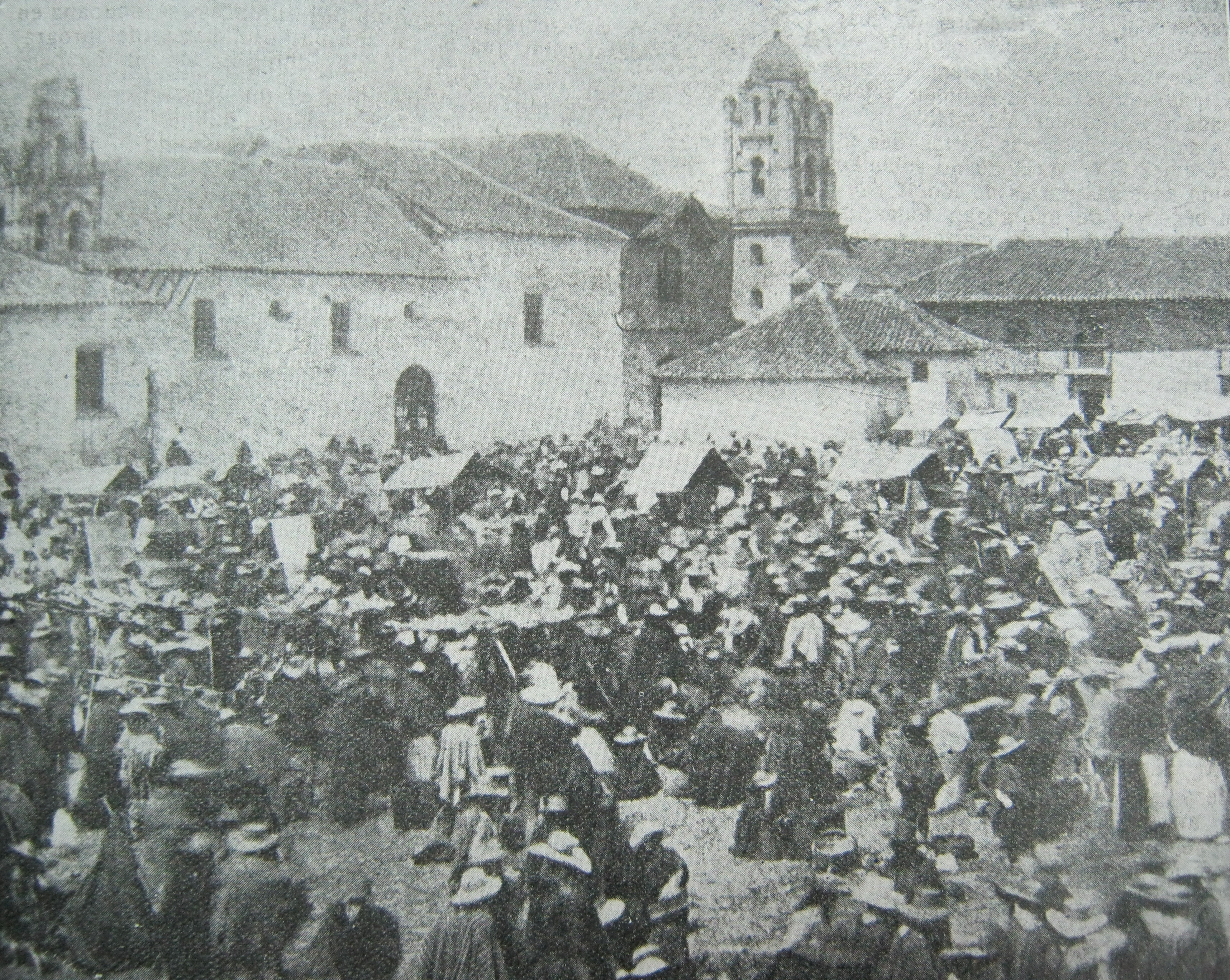 Plaza de San Francisco en 1862. Colección Museo de Bogotá