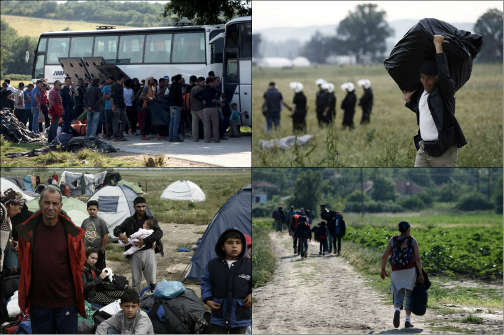 Imágenes de los miles de refugiados evacuados en el campo de Idomeni, en Grecia