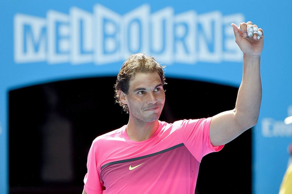 Rafael Nadal celebra su triunfo contra Mikhail Youzhny. Foto: EFE
