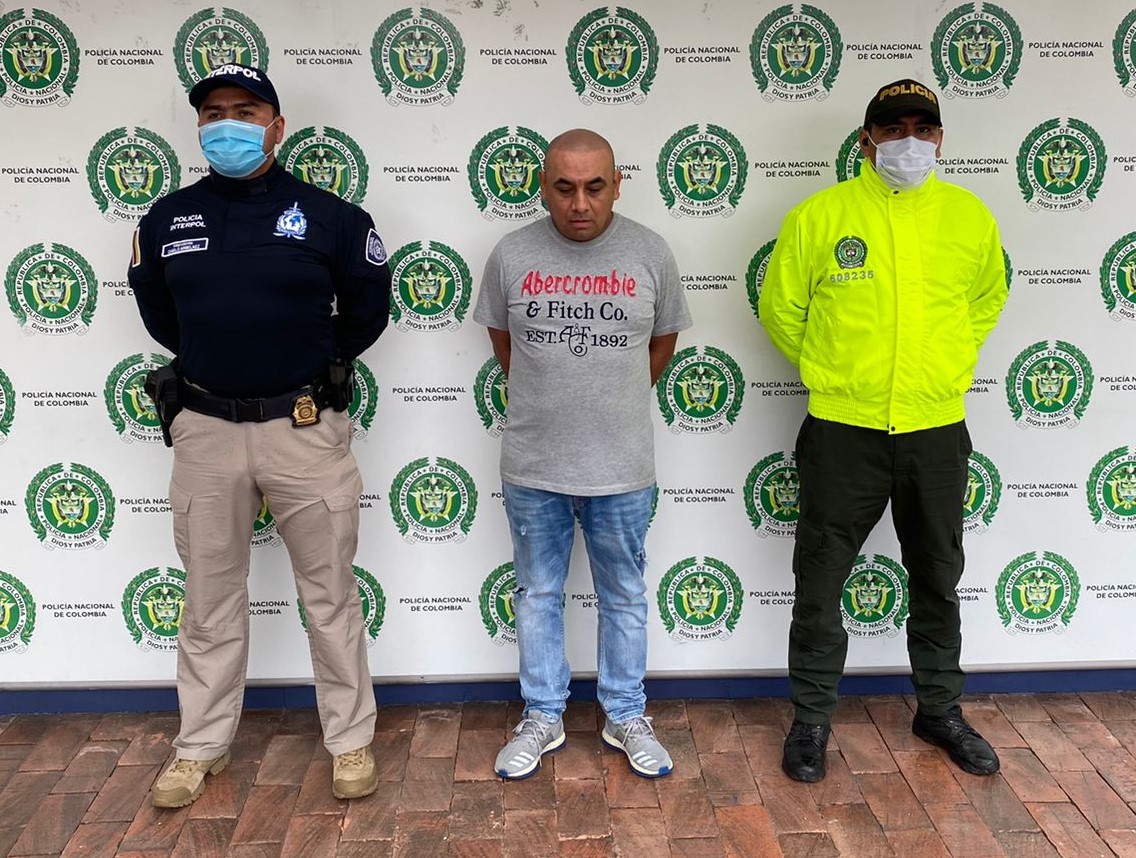 Capturan en Bogotá a señalado por robar a exesposa de Diego Maradona en Argentina
