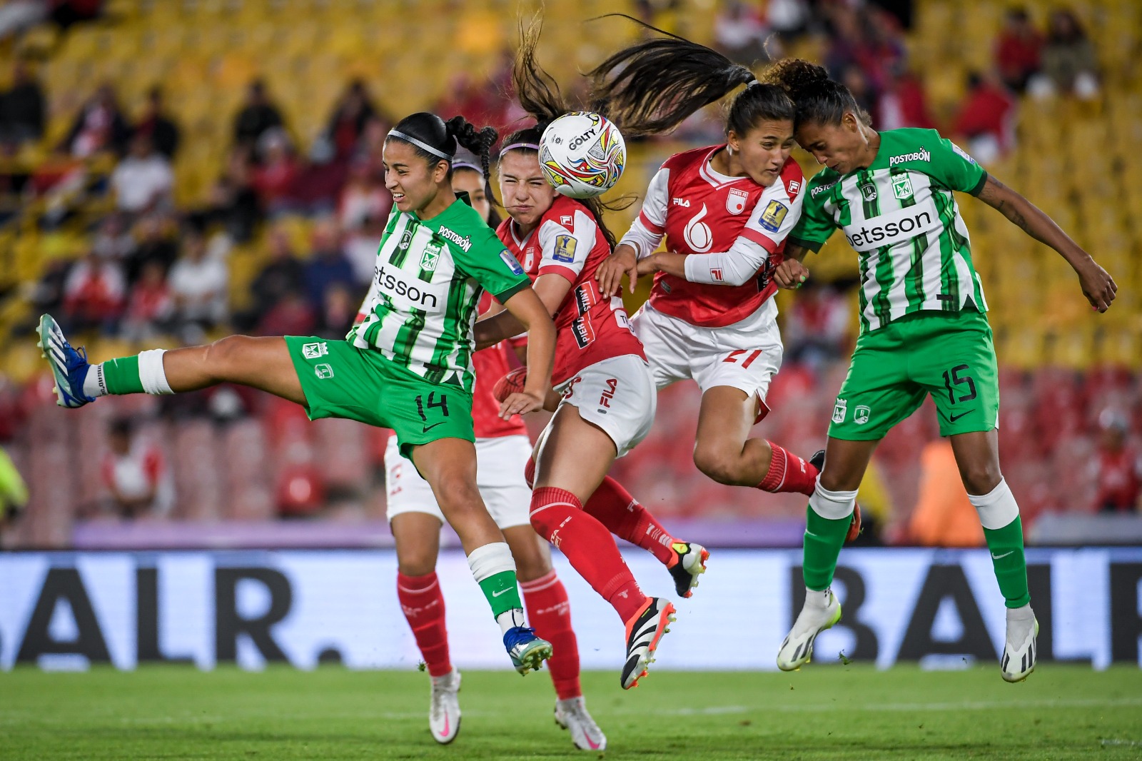 El partido entre cardenales y verdolagas abrió la segunda fecha del torneo 2024 del fútbol femenino en Colombia.