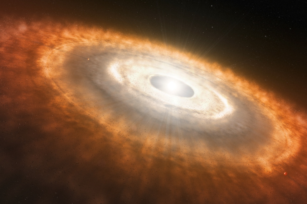 Impresión artística del disco protoplanetario XUE 1.