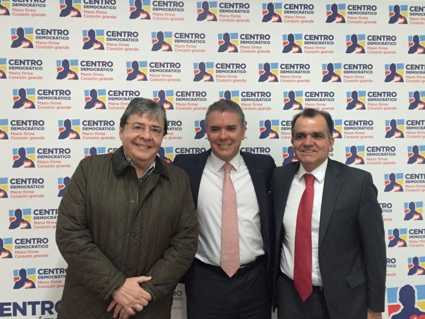 Carlos Holmes Trujillo, Iván Duque y Óscar Iván Zuluaga / Foto: Centro Democrático