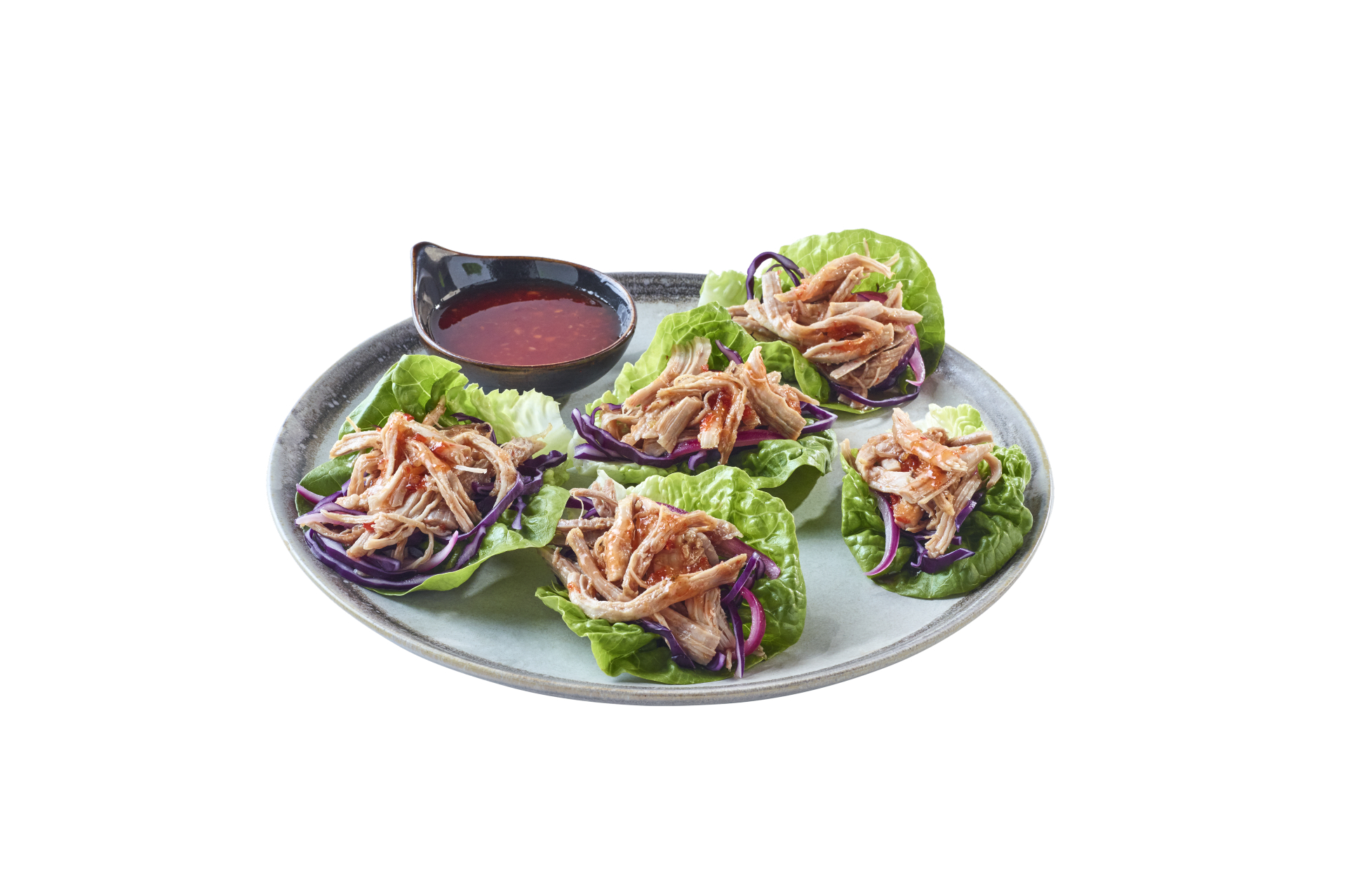 Prepare unos deliciosos wraps de carne de cerdo en cogollitos de lechuga