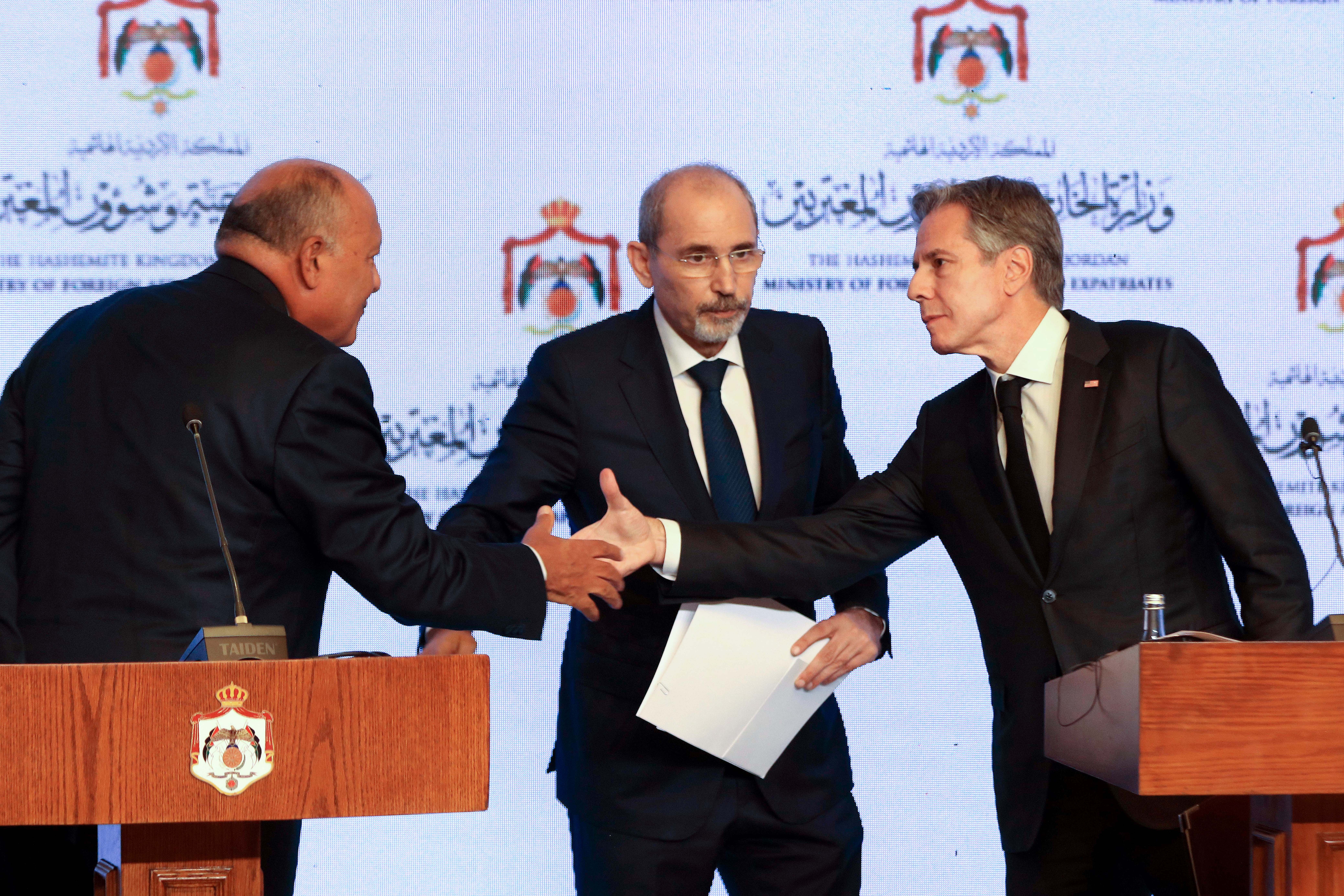 Blinken se reunió con varios cancilleres árabes en Jordania para hablar sobre Gaza