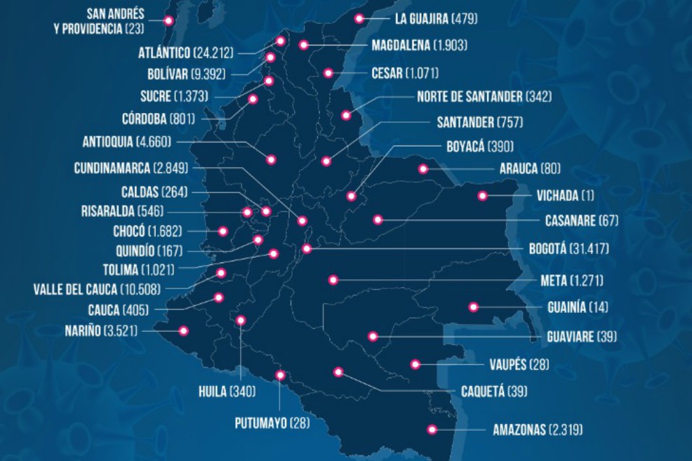 Estos son los casos de COVID-19 en Colombia con corte al 1 de julio.
