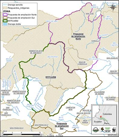 Mapas suministrados por Corpoamazonia a finales de 2022 y principios de 2023 muestran información contradictoria sobre la propuesta de ampliación de la Reserva Forestal Protectora de la Cuenca Alta del Río Mocoa. En el primer mapa, la propuesta del sur parece superponerse con los terrenos de exploración de Libero, mientras que la segunda no.